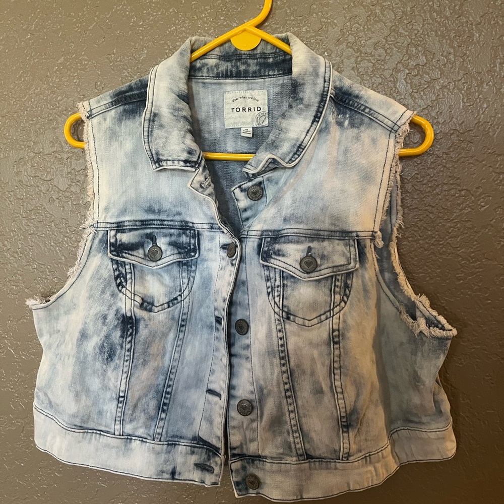 Torrid Light Blue Denim Vest